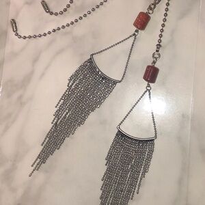 Classy Living Room Silver Fringe Ceiling Fan Pulls - Handmade